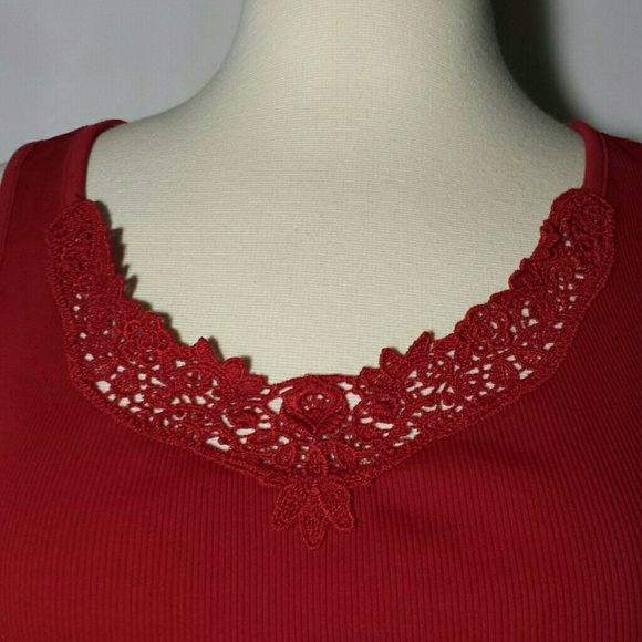 Ralph Lauren Petite Red Camisole Tank Top P/M - Picture 2 of 7